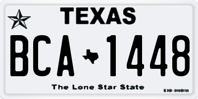TX license plate BCA1448