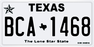 TX license plate BCA1468