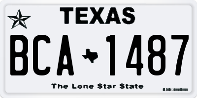 TX license plate BCA1487