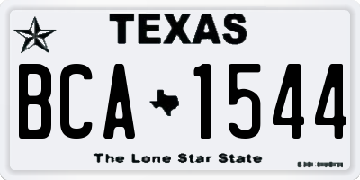TX license plate BCA1544