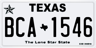 TX license plate BCA1546
