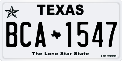 TX license plate BCA1547