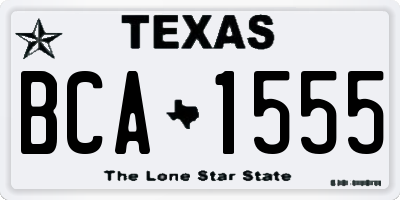 TX license plate BCA1555