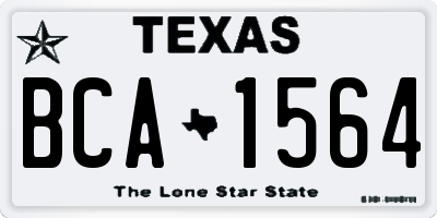 TX license plate BCA1564