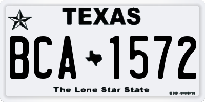 TX license plate BCA1572
