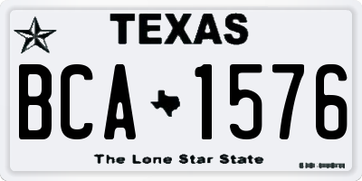 TX license plate BCA1576