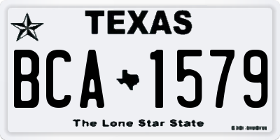 TX license plate BCA1579