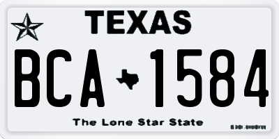 TX license plate BCA1584