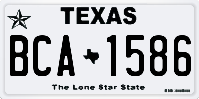 TX license plate BCA1586