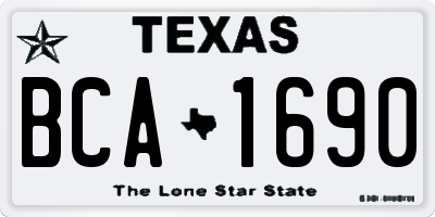 TX license plate BCA1690