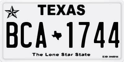 TX license plate BCA1744