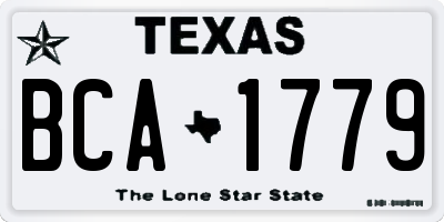 TX license plate BCA1779