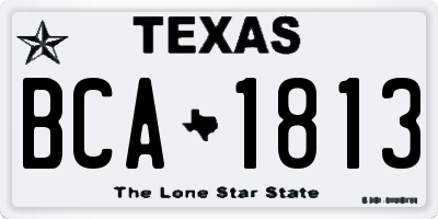 TX license plate BCA1813