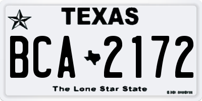 TX license plate BCA2172