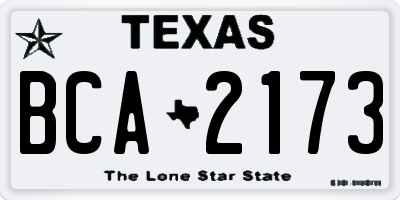 TX license plate BCA2173