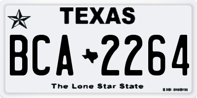 TX license plate BCA2264