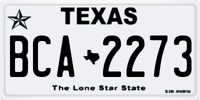 TX license plate BCA2273