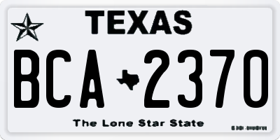 TX license plate BCA2370
