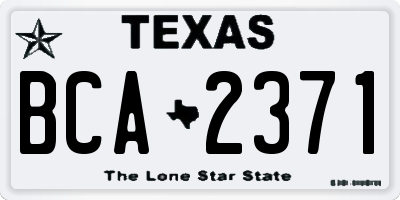 TX license plate BCA2371