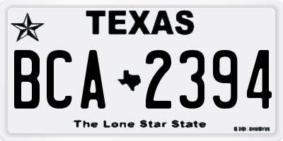 TX license plate BCA2394