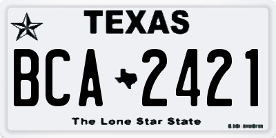 TX license plate BCA2421