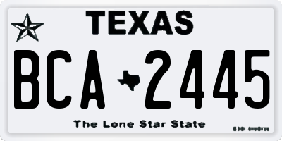 TX license plate BCA2445
