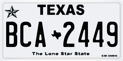 TX license plate BCA2449