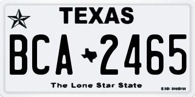 TX license plate BCA2465