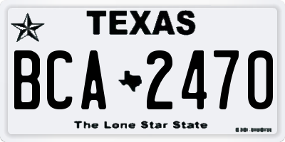 TX license plate BCA2470