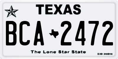 TX license plate BCA2472