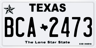 TX license plate BCA2473