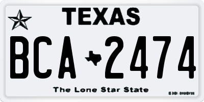 TX license plate BCA2474