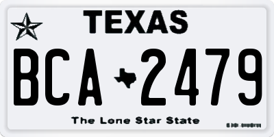 TX license plate BCA2479