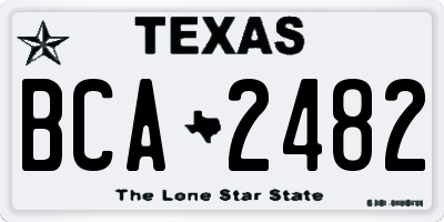 TX license plate BCA2482