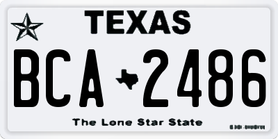 TX license plate BCA2486