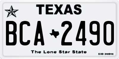 TX license plate BCA2490