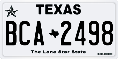 TX license plate BCA2498
