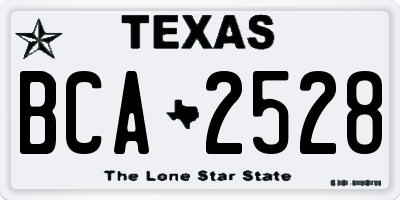 TX license plate BCA2528