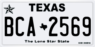 TX license plate BCA2569