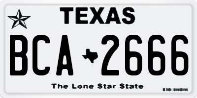 TX license plate BCA2666