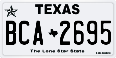 TX license plate BCA2695