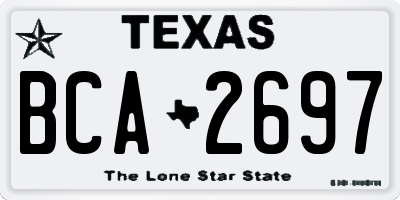 TX license plate BCA2697