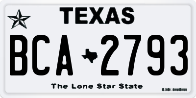 TX license plate BCA2793