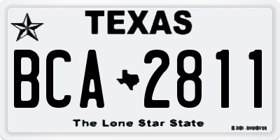 TX license plate BCA2811