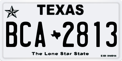 TX license plate BCA2813