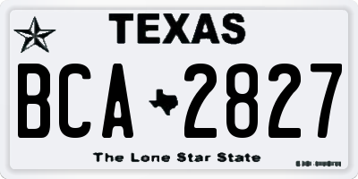TX license plate BCA2827