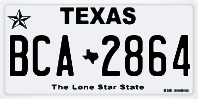 TX license plate BCA2864
