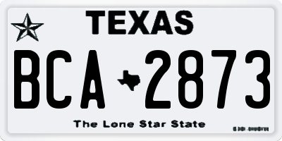 TX license plate BCA2873