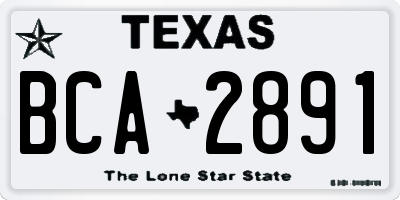 TX license plate BCA2891