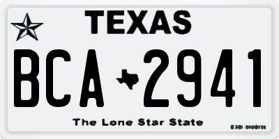 TX license plate BCA2941